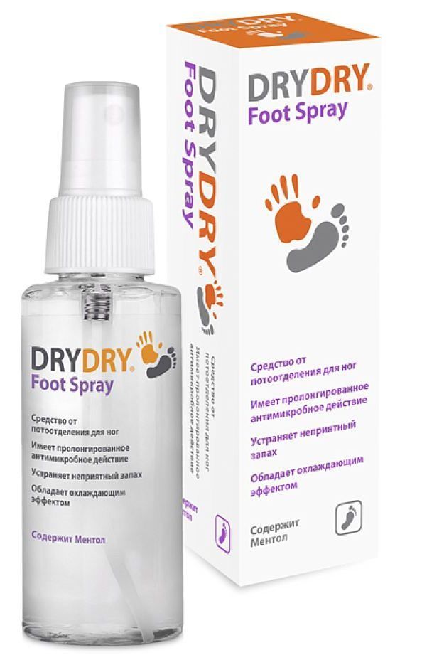 Дезодорант-антиперспирант Dry Dry Foot Spray от потливости и запаха ног